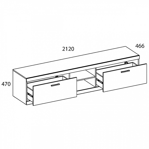 Тумба RTV 2S2NB OSKAR дуб Санремо
