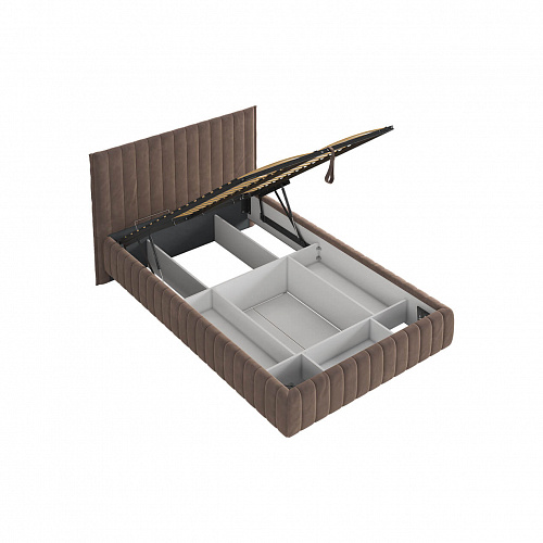 Кровать с подъемным механизмом Твикс 120х200 латте (велюр)