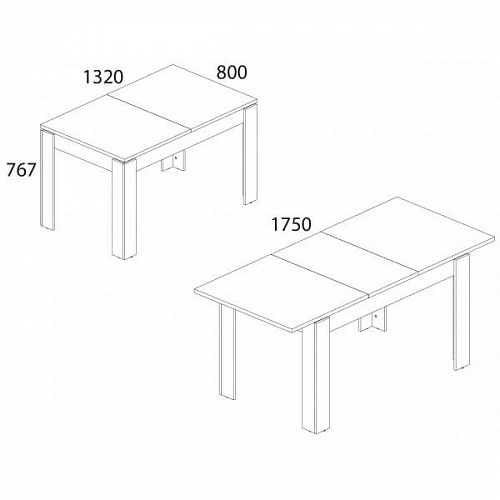 Стол обеденный раздвижной DOORSET Дуб наварра