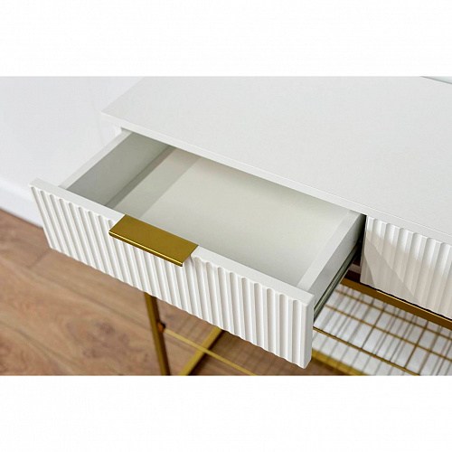 Обувница Классная 1 белое дерево/золото