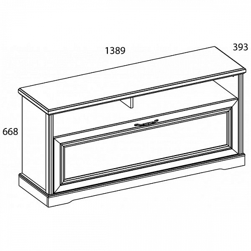 Тумба RTV TOSCANA NEW 1D2N Персидский жемчуг/Каньон