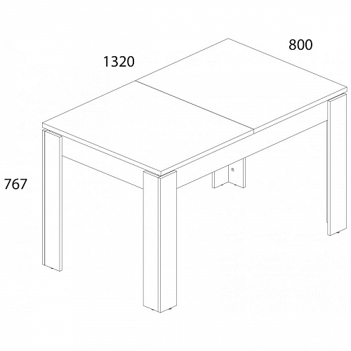 Стол раздвижной JAZZ Каштан найроби/Оникс