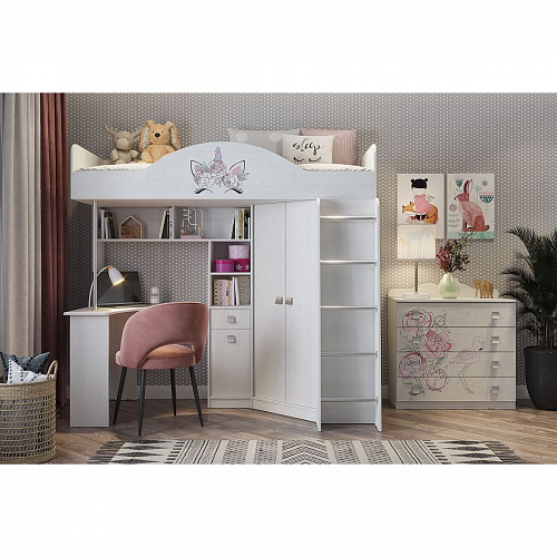 Комод Фэнтези белый рамух