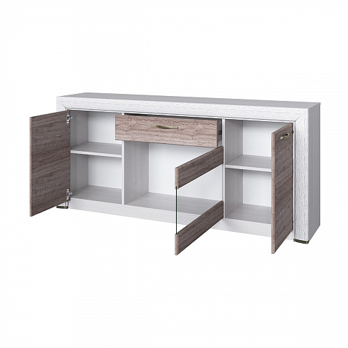 Тумба RTV 1V2D1S OLIVIA Вудлайн крем/дуб анкона