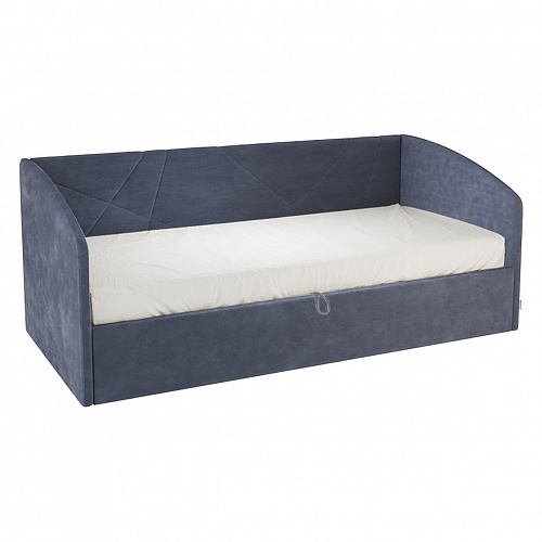 Кровать с подъемным механизмом Квест (Софа) 90х200 топаз (велюр)