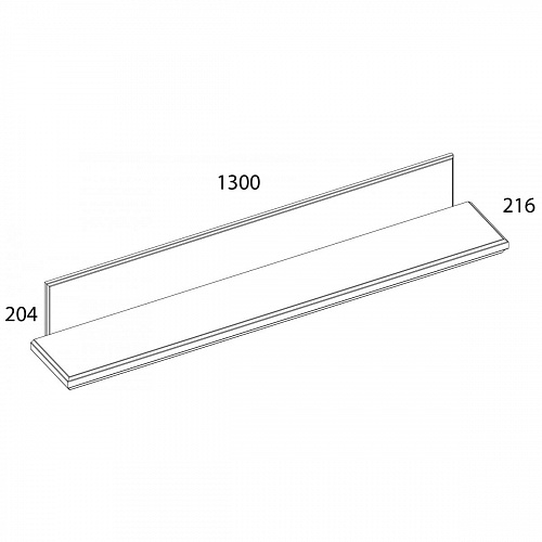 Полка навесная VALENCIA Серый