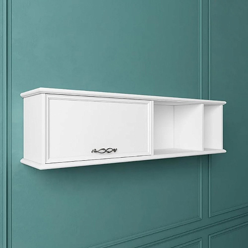 Полка прямая Аврора Белый