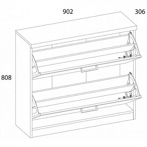 Тумба для обуви DOORSET 2D Дуб наварра
