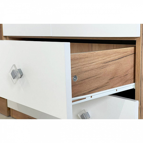 Комод Форсаж дуб крафт золотой/белый