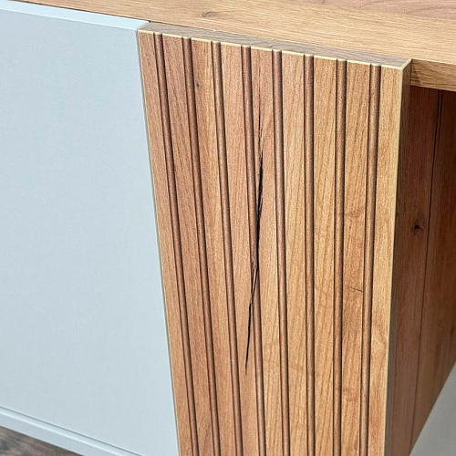 Тумба ТВ Доминика кашемир/дуб крафт золотой