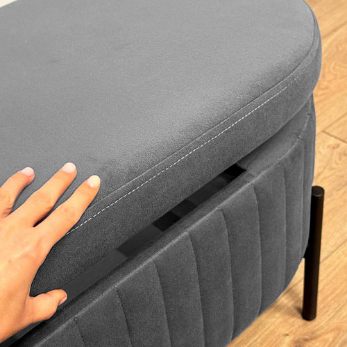 Пуф Винни графит (велюр)