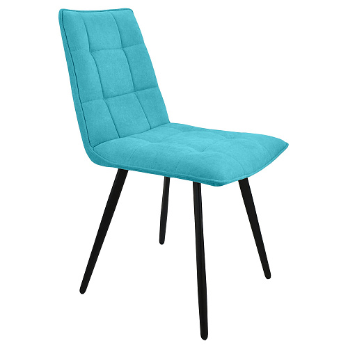 Стул Рица Лофт черный муар/Канди Бирюза