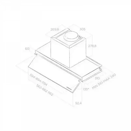 Встраиваемая вытяжка ELICA BOXIN NO DRIP IX/A/60-PRF0157712A