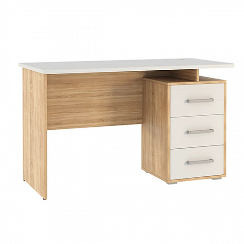 Стол компьютерный Лайт К3 дуб сонома/белый