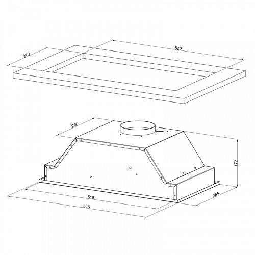 Встраиваемая вытяжка Kuppersberg INTOUCH 60 WG