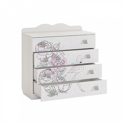 Комод Фэнтези белый рамух