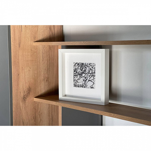 Стенка Бери дуб крафт золотой/белое дерево