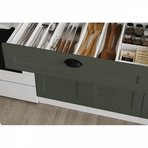 Кухня Хозяюшка Сканди 1,1 Белый софт/Пихта софт