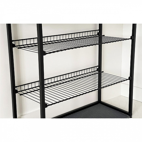 Обувница Краш черный муар/белое дерево