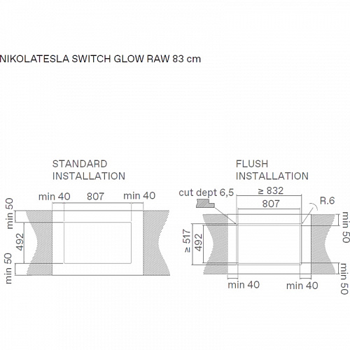 Варочная панель с вытяжкой ELICA NIKOLATESLA SWITCH GLOW RAW BR/A/83-PRF0200583