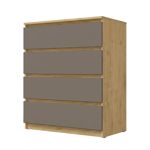 Комод ВЕГА Люкс 4Я Дуб Вотан/Мокко