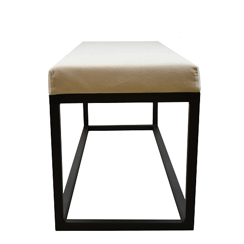 Банкетка Тайм черный муар/Катания Айвори