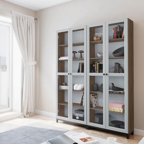 Шкаф Данни Дуб Чанкли/Серый