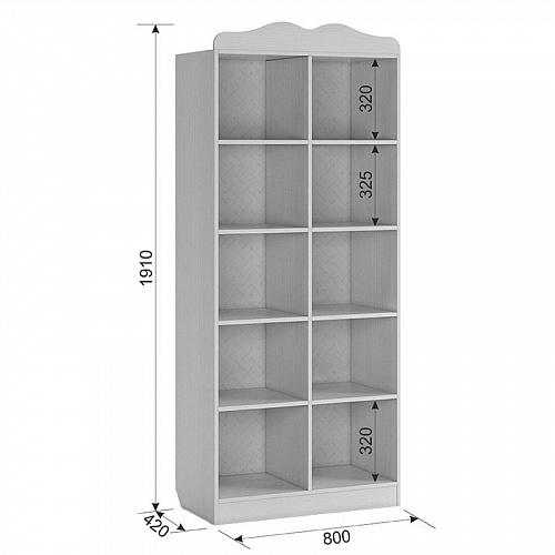 Стеллаж Фэнтези белый рамух