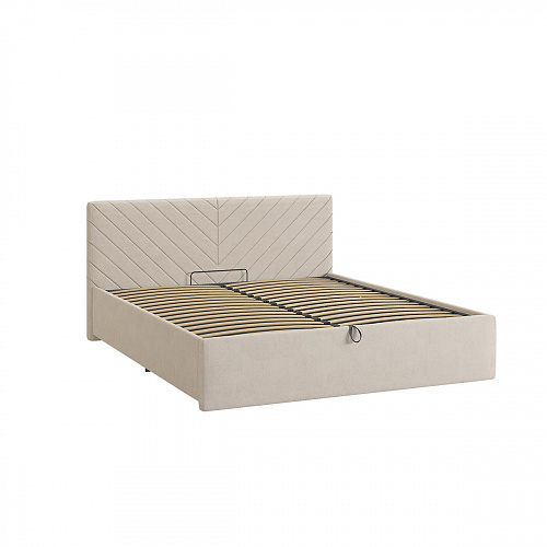 Кровать с подъемным механизмом Сандра 2 160х200  крем (велюр)