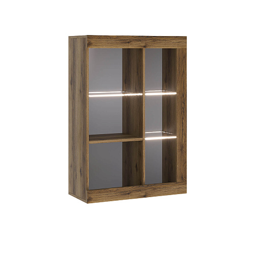 Гостиная ПРАГА №2 Дуб делано/Черный глянец