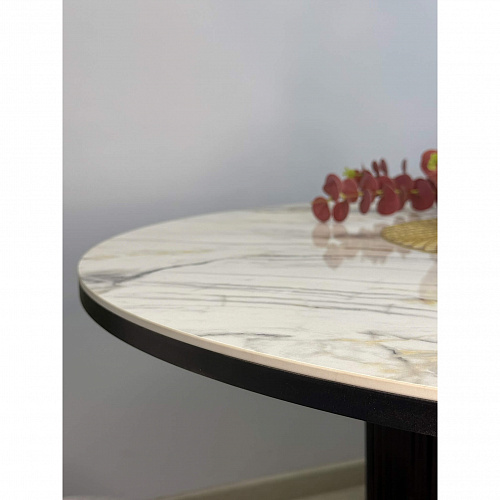 Стол обеденный Kenner LD1000 черный/керамика гранит арктический глянец