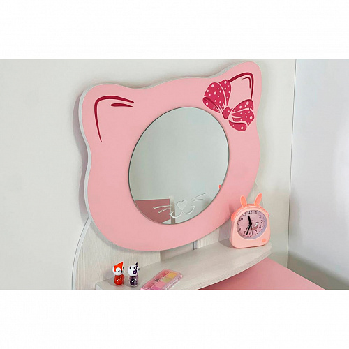 Набор детский Котенок белый рамух/розовый