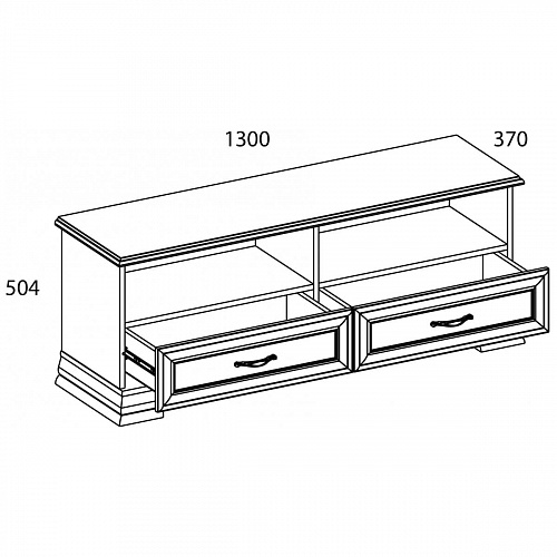 Тумба RTV 2S2N TIFFANY Вудлайн кремовый