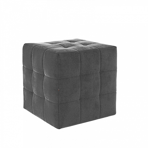 Пуф Рубик 2 графит (велюр)
