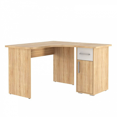Стол компьютерный Лайт-1 1200 угловой  дуб сонома/белый