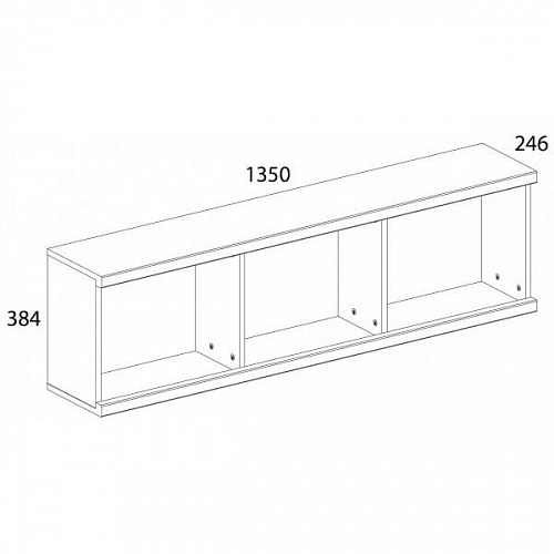 Полка навесная DOORSET 3N Дуб наварра