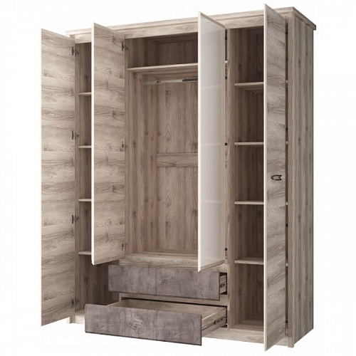 Шкаф 4DG2S Z JAZZ Каштан найроби/Оникс