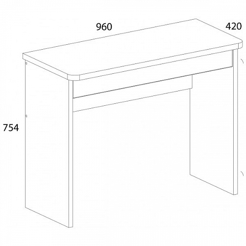 Туалетный стол OLIVIA 1S Вудлайн крем