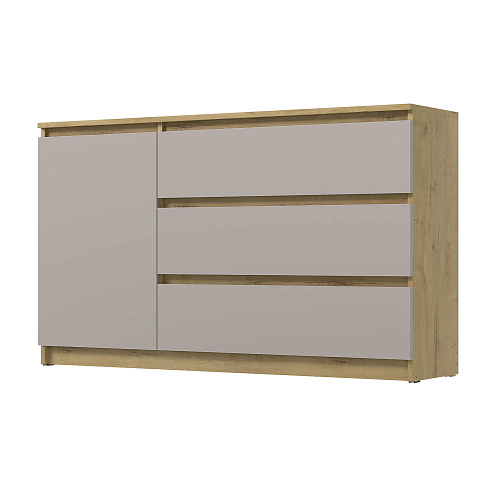 Комод ВЕГА 1Д-3Я Дуб Вотан/Сатин