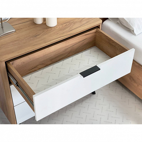 Комод Адам дуб крафт золотой/белое дерево