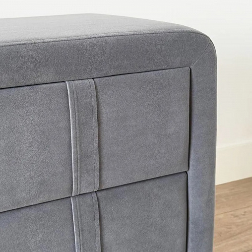 Тумба прикроватная Софи 2 графит (велюр)