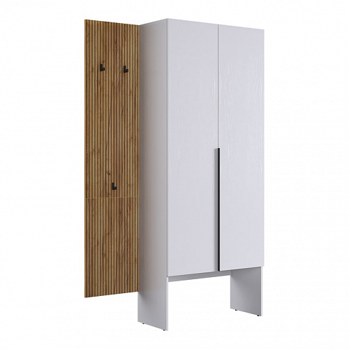 Прихожая К6 дуб крафт золотой/белое дерево