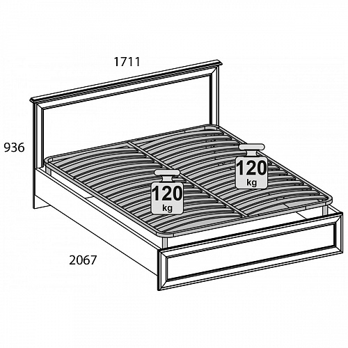 Спальный гарнитур TIFFANY №1 Вудлайн кремовый