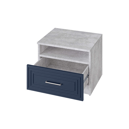 Тумба TRISHA Т50-0 Цемент светлый/Глубокий синий