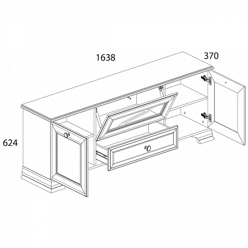Тумба RTV 1V2D1S TIFFANY Белый