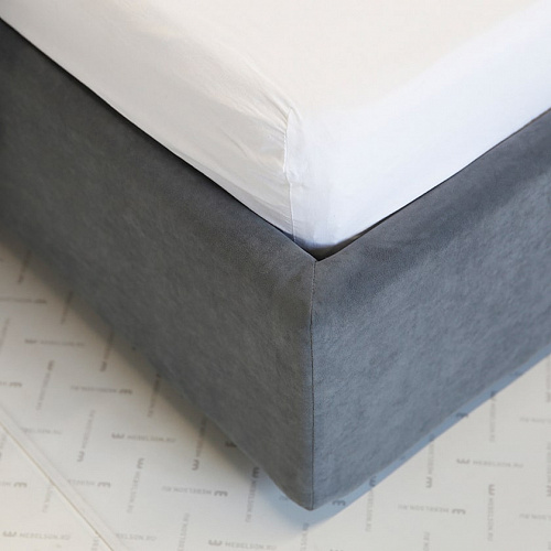 Кровать Ева 160х200 графит (велюр)