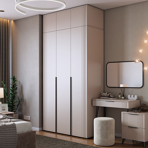 Шкаф трехдверный Катрин М 105.01 кашемир/фрапучино матовый