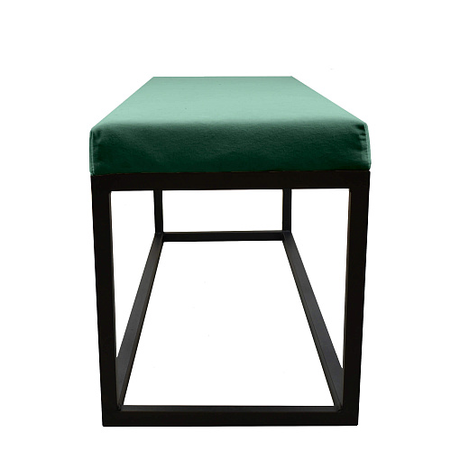 Банкетка Тайм черный муар/Катания Изумруд