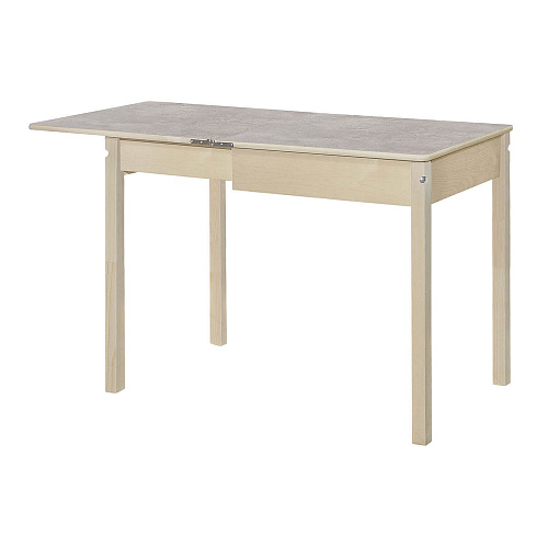 Стол обеденный с выдвижным подстольем Бесцветный/Бетао матовый