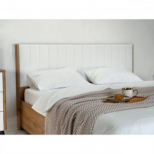 Кровать с подъемным механизмом Адам 160х200 дуб крафт золотой/белоснежный